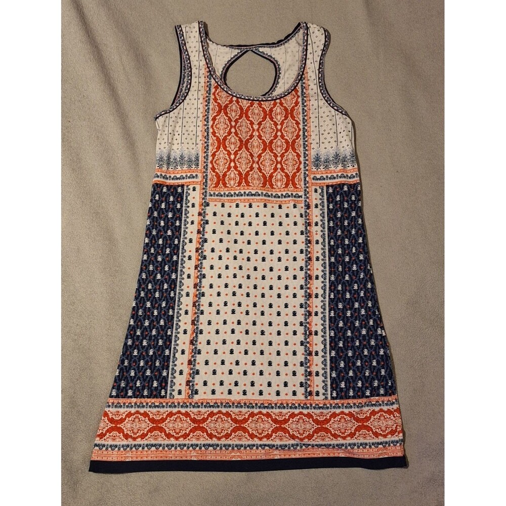 Max Studio Women's S Multicolor Patchwork Sleeveless Shift Mini Dress